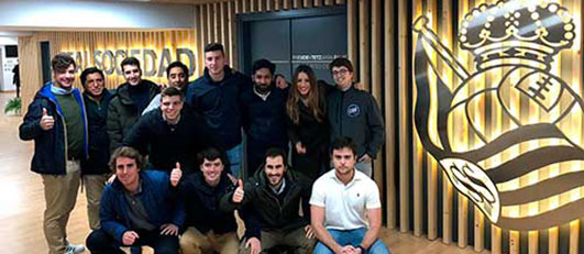 Alumnos de LaLiga Business School en el Reale Arena, Gipuzkoa (España)