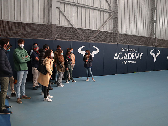 Alumnos de LaLiga Business School en la Rafa Nadal Academy, Mallorca (España)