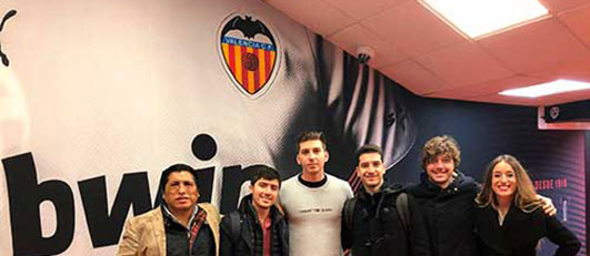 LaLiga Business School students at the Mestalla Stadium